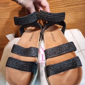 Olivia Miller Black Strappy Sandals